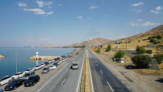 土耳其通向远方的道路背景