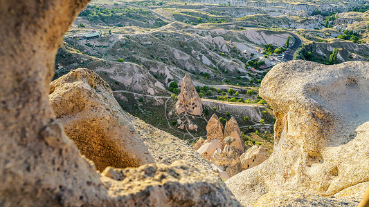 土耳其卡帕多奇亚石窟背景图片