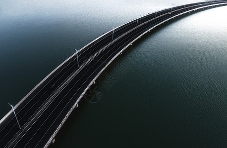 航拍大桥风光交通公路高清图片素材