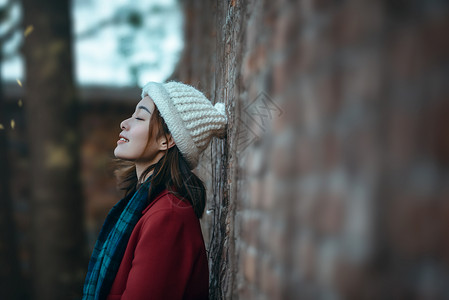 冬季雪景美女图片