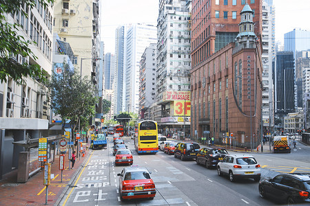 中国香港天后庙中国香港城市道路背景