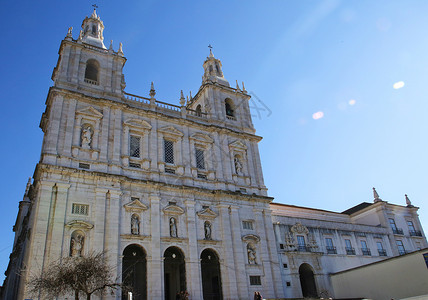 里斯本大教堂里斯本城外圣文生修道院背景