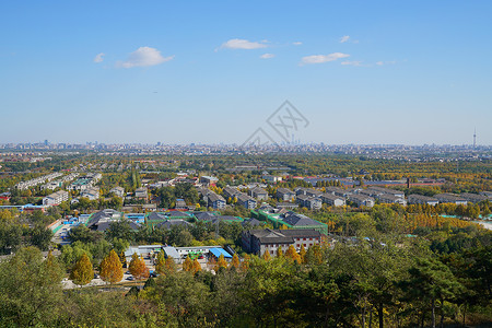 京郊西山国家森林公园山顶风光背景