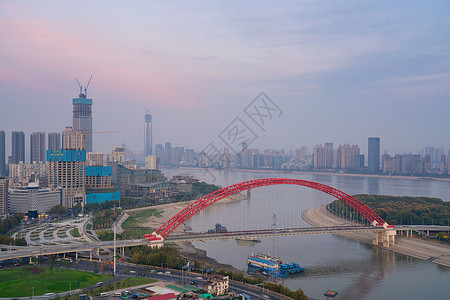 汉江与长江交汇点武汉龙王庙长江险段背景