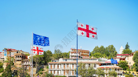 国家象征格鲁吉亚国旗背景