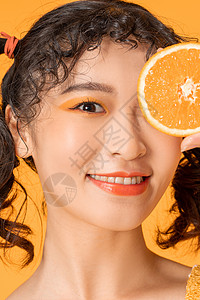 橙子少女代言人背景图片