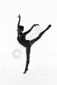 年轻女运动员艺术体操动作展示高清图片
