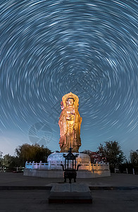 芦花荡公园江苏盐城荡口湿地公园星轨背景