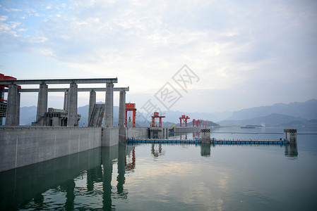 三峡大坝水利工程施工高清图片