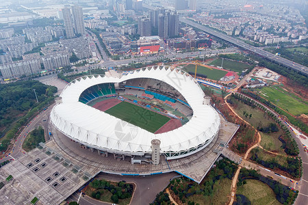 武汉经济开发区的军运会场馆背景图片