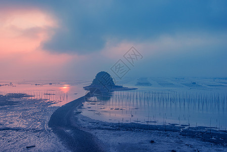 打卡最美海岸线中国最美滩涂福建霞浦风光背景