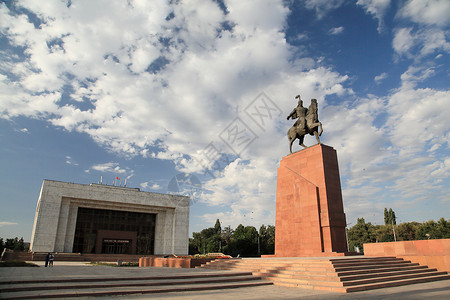 吉尔吉斯坦吉尔吉斯斯坦比什凯克阿拉套广场背景