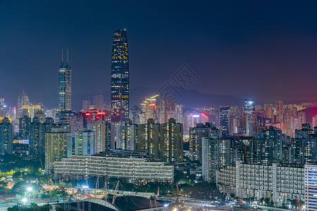 夜景深圳城市中心图片