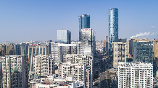 青岛城市高楼林立的建筑背景图片