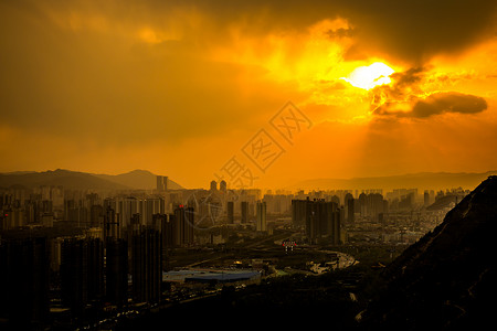 西宁风光青海西宁城市风光背景