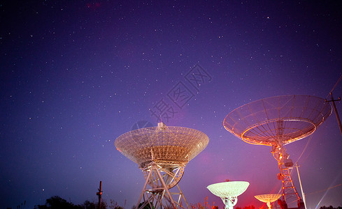 北京密云不老屯天文台星空背景图片