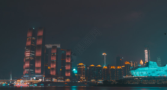 重庆特色地标来福士建筑背景图片