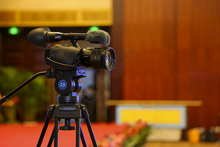 写实录像机会议室的摄像机背景