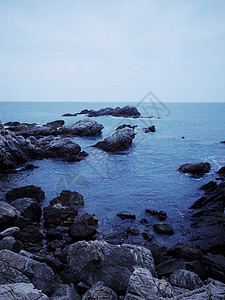 深圳东西涌傍晚海边沙滩夜景背景图片