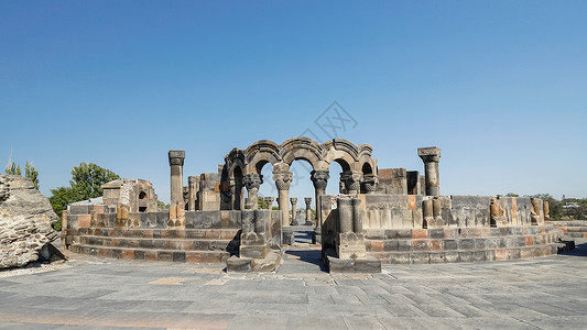 亚美尼亚兹瓦尔特诺茨考古遗址高清图片