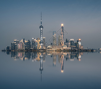 炫酷黑金背景上海陆家嘴夜景灯光背景