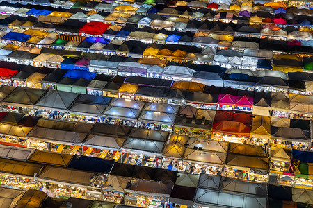 泰国首都曼谷夜市高清图片