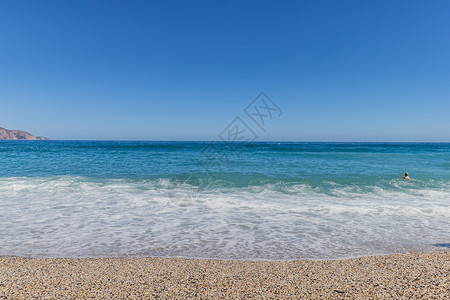 西班牙地中海夏季地中海海滩背景