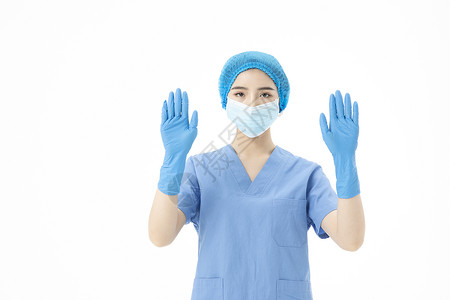 女性医生手术服防护形象图片