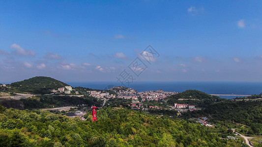 航拍土耳其旅游城市费特希耶高清图片
