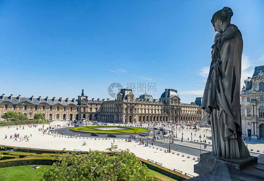 法国巴黎卢浮宫博物馆建筑群外观图片
