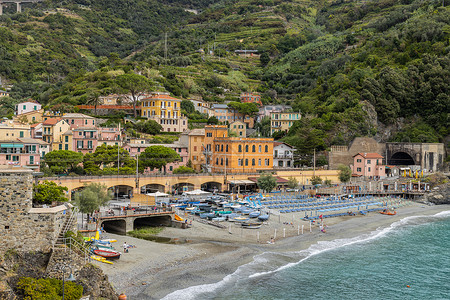 意大利著名五渔村蒙特罗索高清图片
