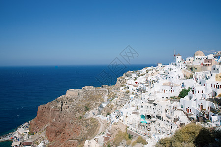 希腊圣托里尼爱情海风光高清图片