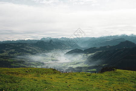 瑞士瑞吉山风光背景
