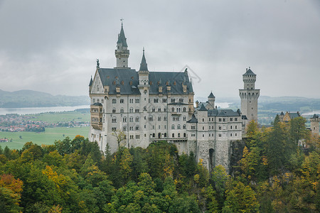 新城堡德国新天鹅堡建筑风光背景