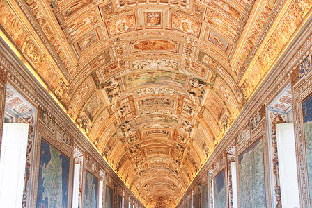 梵蒂冈博物馆走廊壁画图片