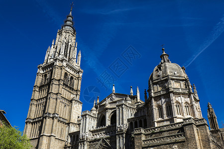中世纪风貌古教堂西班牙托莱多大教堂背景