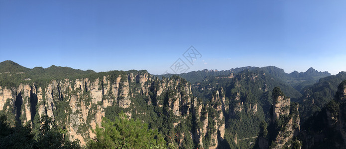 湖南张家界天子山全景背景图片