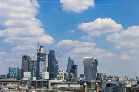 伦敦碎片大厦英国伦敦金融城碎片大厦天际线背景