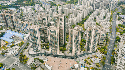 现代的地区福建福州现代城市小区楼宇建筑背景