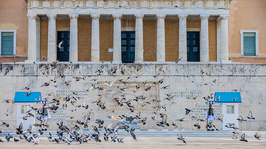 军服希腊雅典宪法广场背景