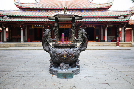 寺庙香炉背景图片