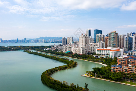 厦门椰风寨一角厦门白鹭洲公园一角背景