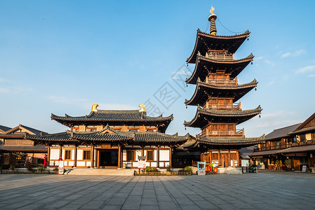 京都御苑无锡拈花湾背景