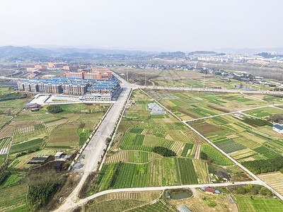 航拍湖南怀化乡村田园背景图片