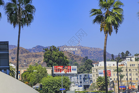 洛杉矶之战美国洛杉矶好莱坞背景