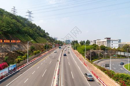 厦门仙岳路与海沧大桥交汇处高清图片