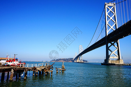 世界最美桥梁旧金山湾桥背景