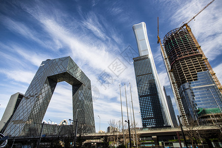 北京市建筑地标国贸标志性建筑——中央电视台背景
