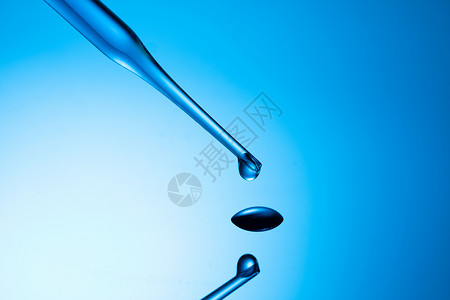 气泡技术化学实验滴管滴下液体水滴背景