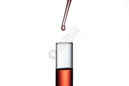 血科技胶头滴管滴下液体实验特写背景